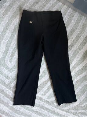 Alfani Black Capris with Brushed Silver Accent